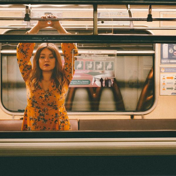 Sunlight streaming through a window onto a fitness mat